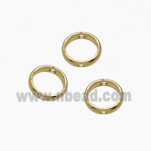 Copper Rings Beads Gold Plated