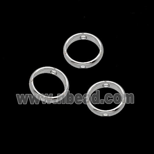 Copper Rings Beads Shiny Silver