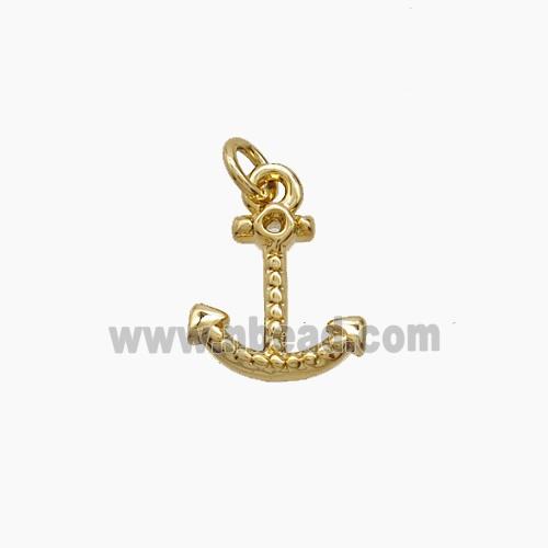 Copper Anchor Pendant Gold Plated
