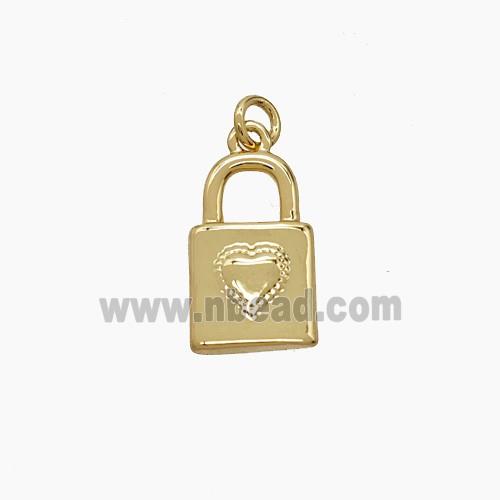 Copper Locket Pendant Heart Gold Plated