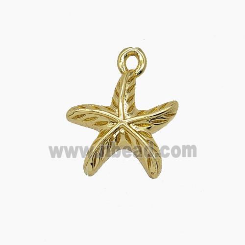 Copper Starfish Pendant Gold Plated