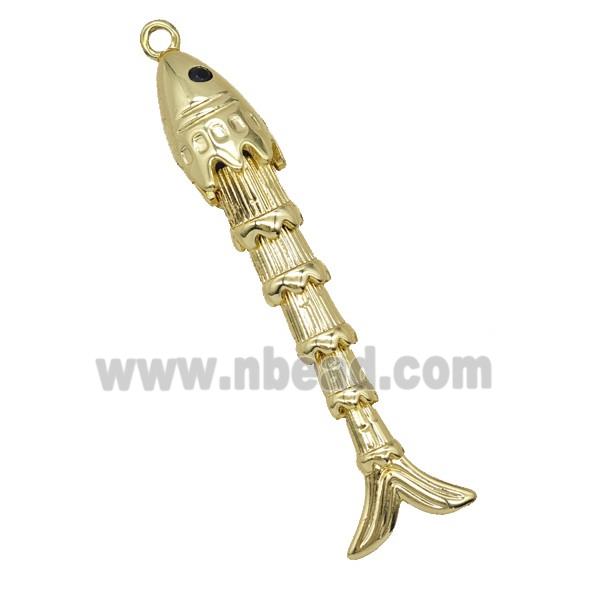 Copper Fish Pendant Gold Plated
