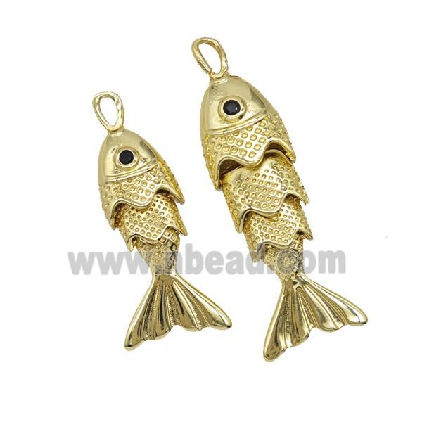 Copper Fish Pendant Gold Plated