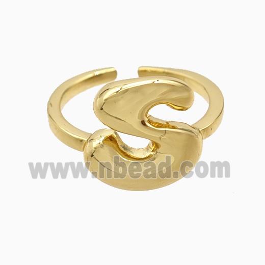 Copper S Rings 18K Gold Plated