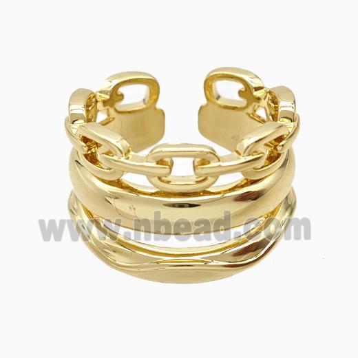 Copper Rings 18K Gold Plated