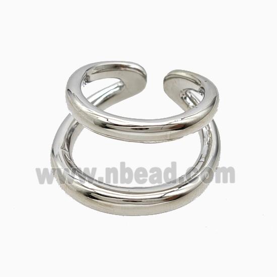 Copper Rings Platinum Plated