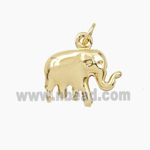 Copper Elephant Pendant Gold Plated