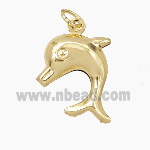 Copper Dolphin Pendant Gold Plated