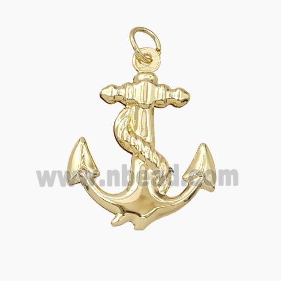 Copper Anchor Pendant Gold Plated