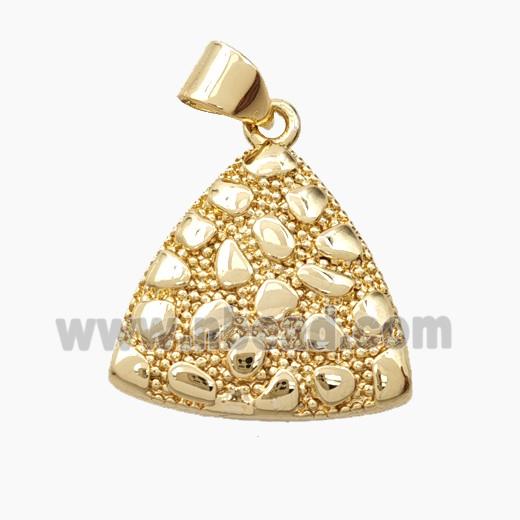 Bohemia Style Copper Triangle Pendant Gold Plated
