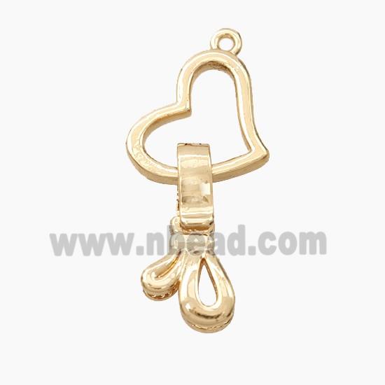Copper Heart Pendant Gold Plated