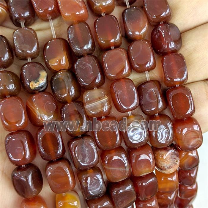 Red Agate Cuboid Beads Dye