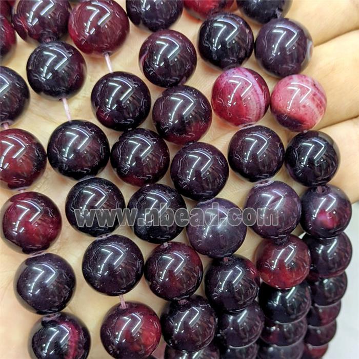 DarkRed Agate Beads Smooth Round Dye