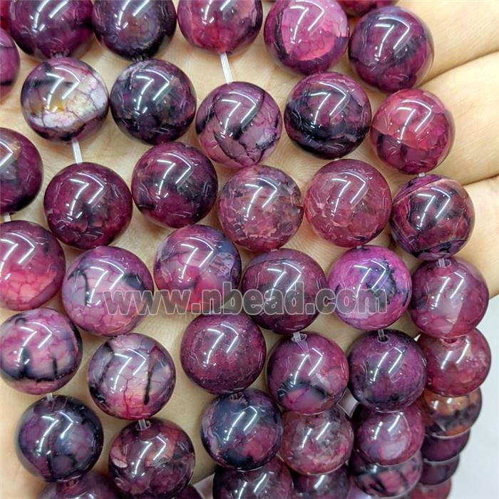 Red Agate Beads Smooth Round Dye