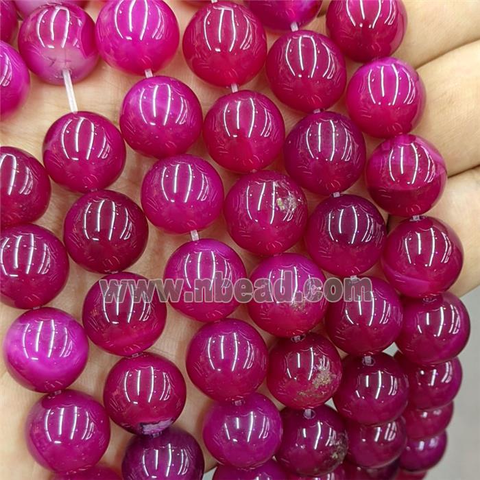Red Agate Round Beads Smooth Dye