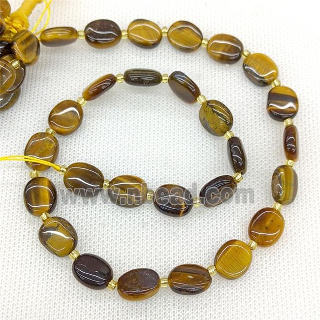 Natural Tiger Eye Stone Beads Oval