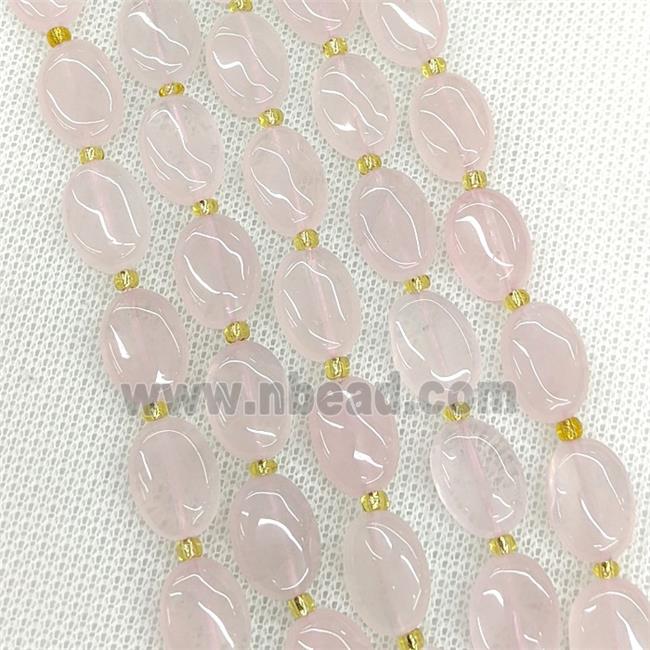 Natural Pink Rose Quartz Oval Beads