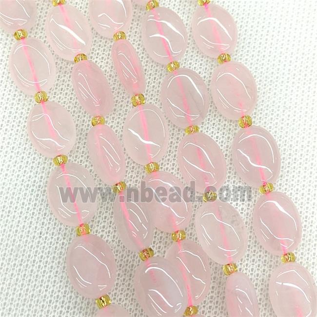 Natural Rose Quartz Beads Pink Oval