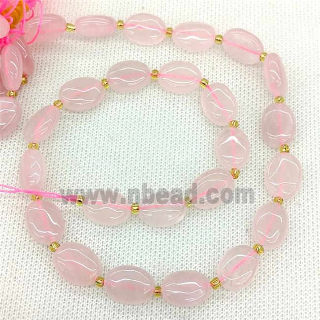 Natural Rose Quartz Beads Pink Oval