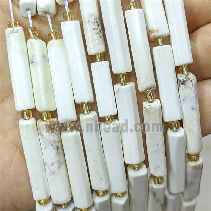 Natural Lemon Jasper Tube Beads