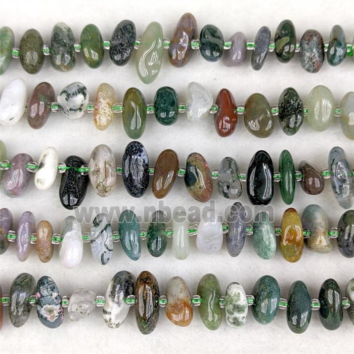 Natural Indian Agate Chips Beads Freeform Multicolor