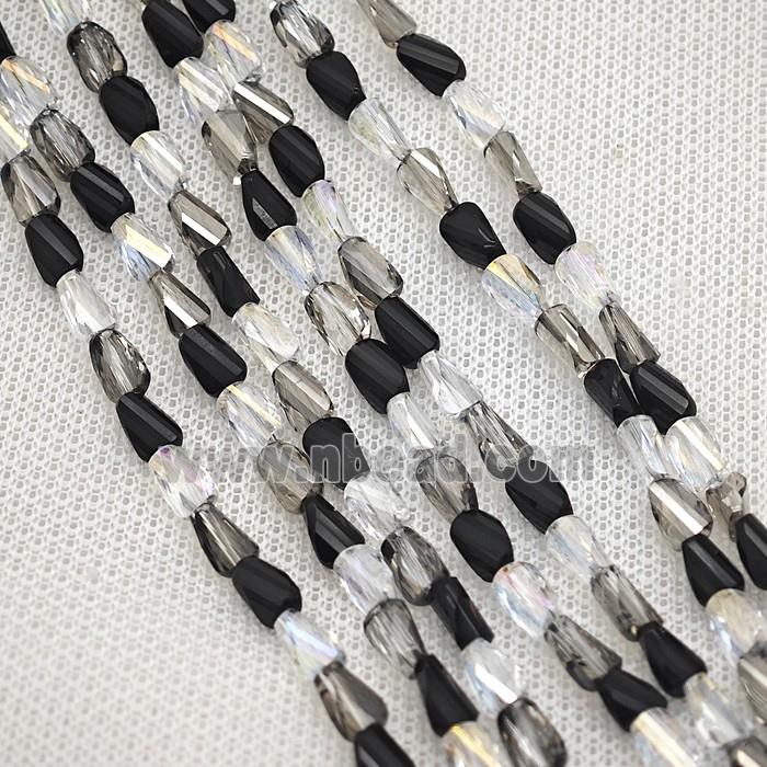 Crystal Glass Beads Twist Mixed Color