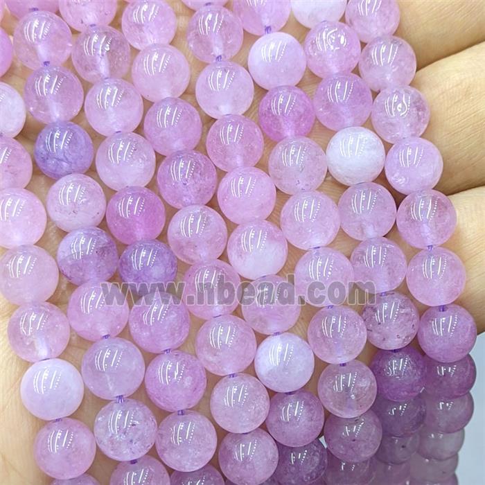 Purple Quartzite Jade Round Beads Smooth Dye
