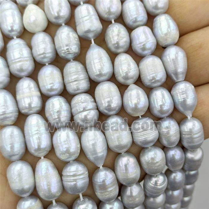 Natural Grey Freshwater Pearl Rice Beads