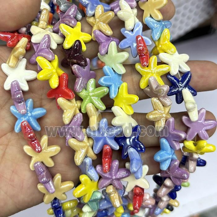 Porcelain Starfish Beads Mixed Color