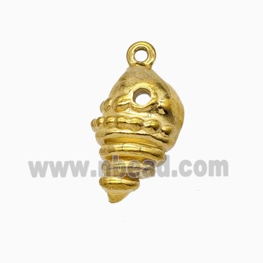 Stainless Steel Conch Shell Pendant Gold Plated