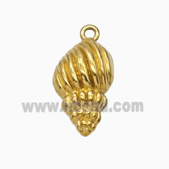 Stainless Steel Conch Shell Pendant Gold Plated