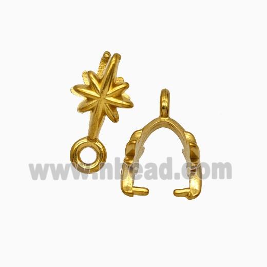 Stainless Steel Bail Gold Plated