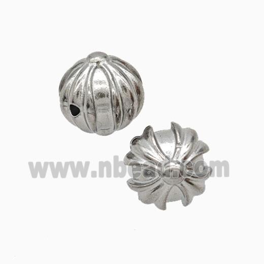Raw Stainless Steel Round Beads