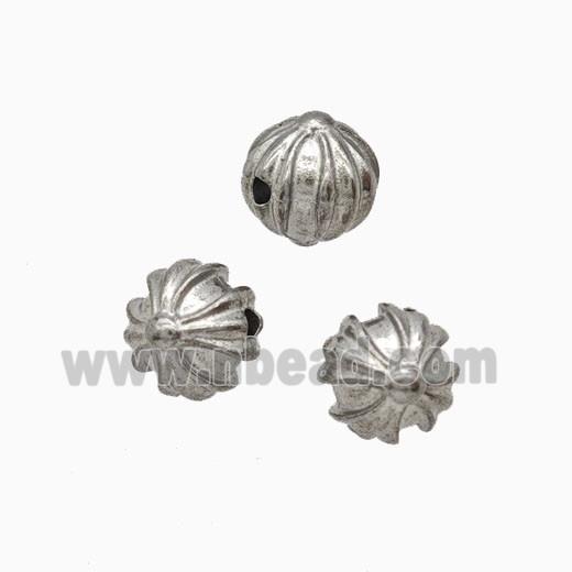Raw Stainless Steel Round Beads