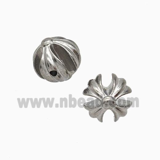 Raw Stainless Steel Round Beads