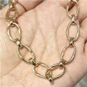 Alloy Chain Gold Plated, approx 12-18mm