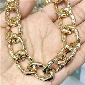 Alloy Chain Gold Plated, approx 19-30mm