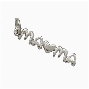 Copper Mama Pendant Heart Platinum Plated, approx 4-20mm