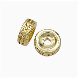 Copper Heishi Spacer Beads Gold Plated, approx 8.5mm