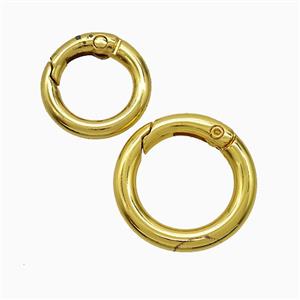 Copper Carabiner Clasp Gold Plated, approx 25mm