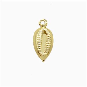 Copper Conch Shell Pendant Gold Plated, approx 7-12mm