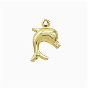 Copper Dolphin Pendant Gold Plated, approx 11-13mm