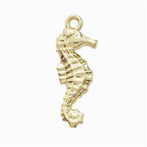Copper Seahorse Pendant Gold Plated, approx 8-18mm