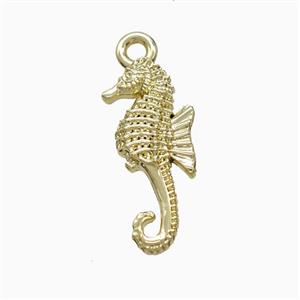 Copper Seahorse Pendant Gold Plated, approx 8-18mm