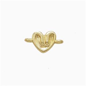 Copper Heart Connector Gold Plated, approx 6-7mm
