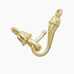 Copper Clasp Gold Plated, approx 3-20mm