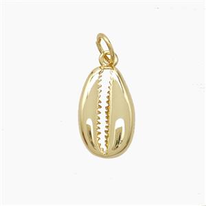 Copper Conch Shell Pendant Gold Plated, approx 9-15mm
