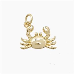 Copper Crab Pendant Gold Plated, approx 10-15mm
