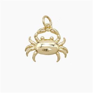 Copper Crab Pendant Gold Plated, approx 12-15mm