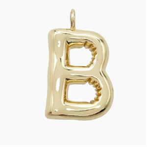 Copper Letter-B Pendant Gold Plated, approx 16-20mm